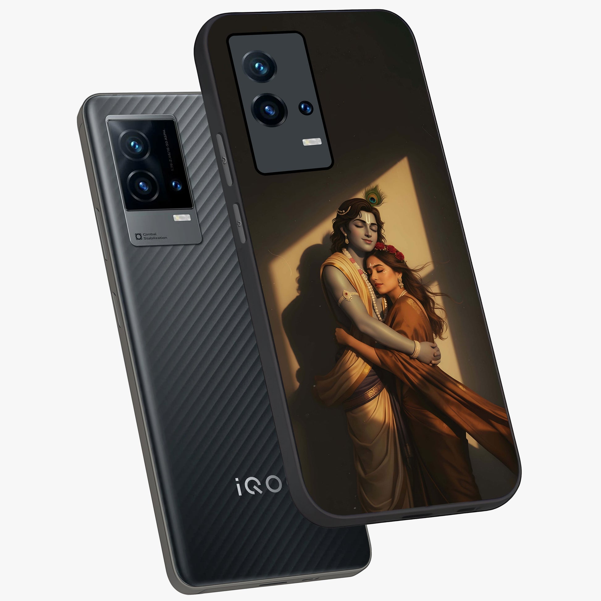 Divine Eternal Love Glass Case displayed in angled mockup highlighting elegant divine inspired design with peaceful aesthetic.