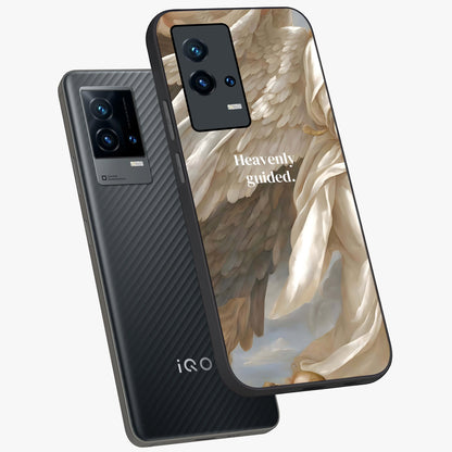 Divine Winged Grace Glass Case displayed in angled mockup highlighting graceful wing design with divine aesthetic style.