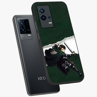 Emerald War Vanguard Glass Case displayed in angled mockup highlighting intense battle inspired design with emerald tone aesthetic.