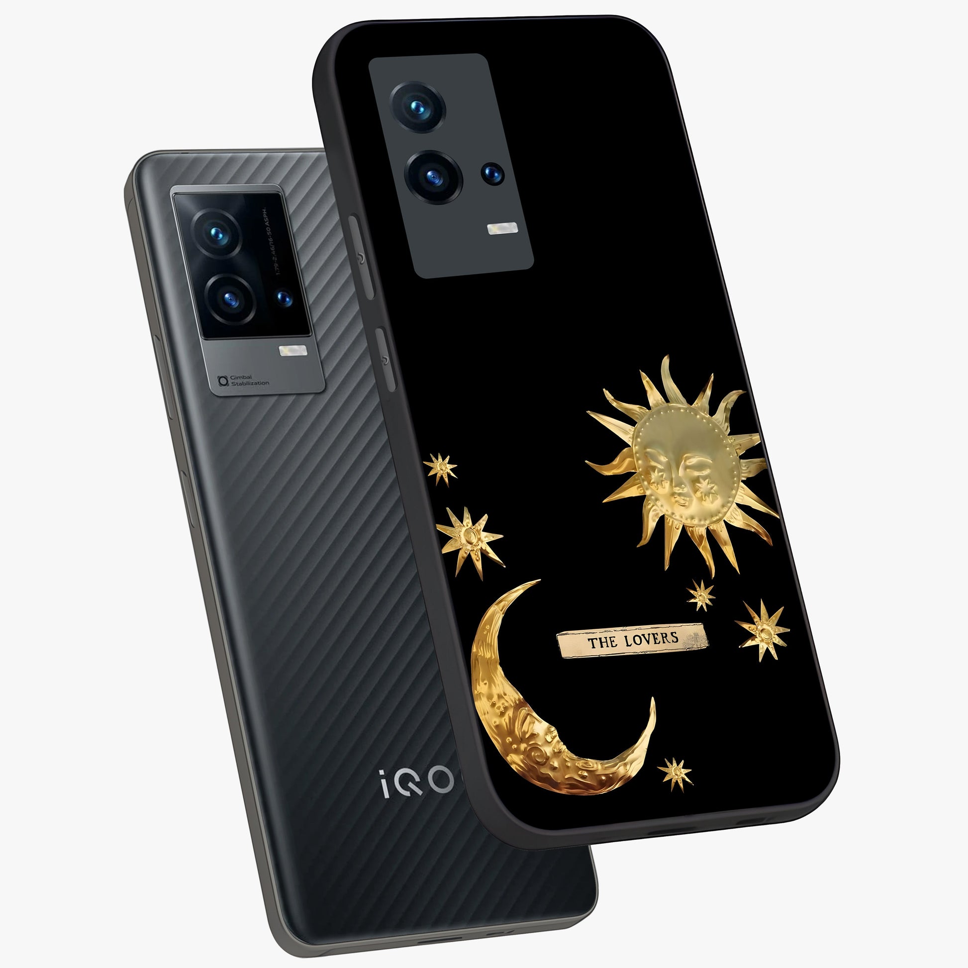 Gold Sun Blush Glass Case displayed in angled mockup highlighting radiant sun design with warm golden aesthetic.