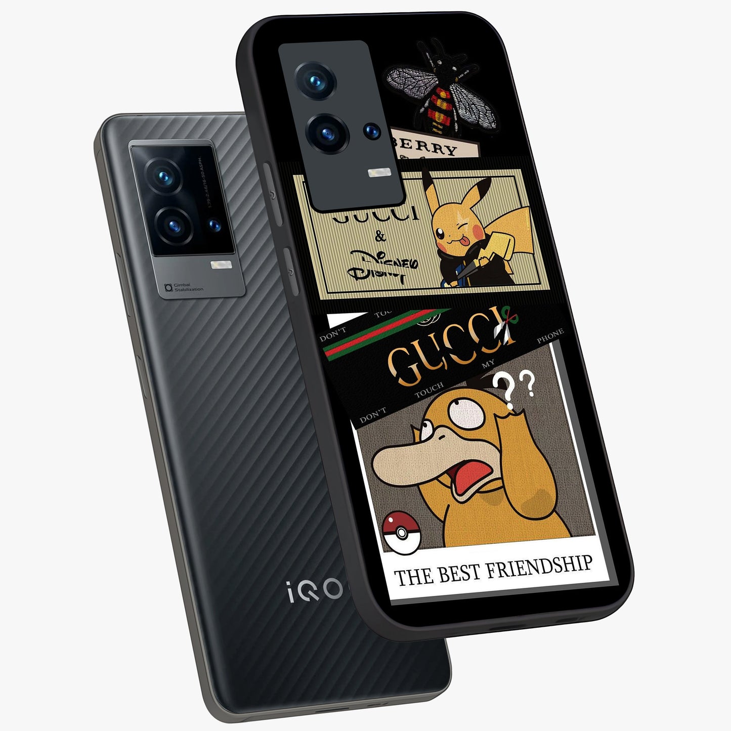 Gucci Play Mashup Glass Case displayed in angled mockup highlighting stylish fashion mashup design with bold aesthetic.