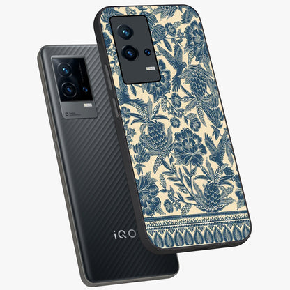 Heirloom Wild Bloom Glass Case displayed in angled mockup highlighting botanical bloom design with classic aesthetic style.