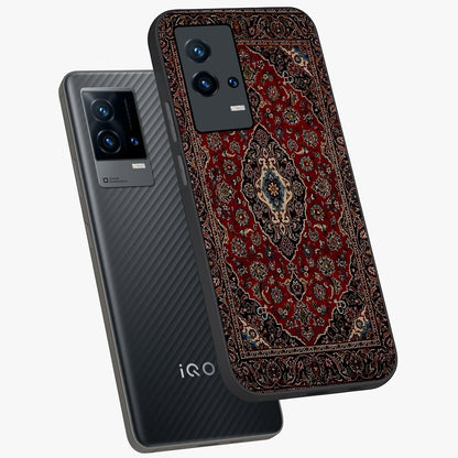 Heritage Carpet Royale Glass Case displayed in angled mockup highlighting intricate royal carpet design with heritage aesthetic.