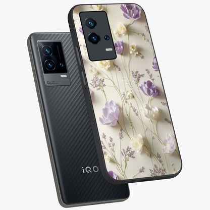 Lilac Breeze Harmony Glass Case displayed in angled mockup highlighting calm lilac breeze design with soothing aesthetic style.
