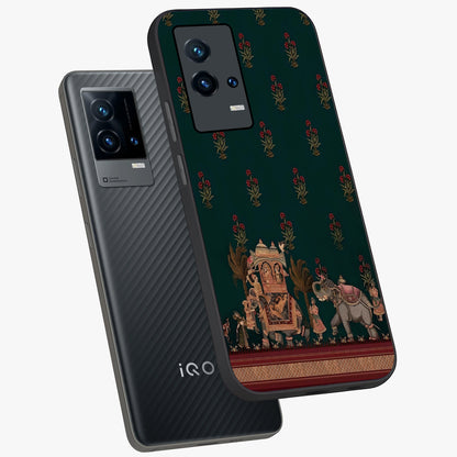 Macmerise Glass Case displayed in angled mockup highlighting trendy graphic design with sleek aesthetic style.