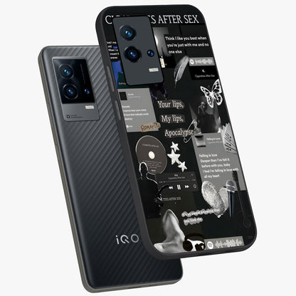 Midnight Love Echo Glass Case displayed in angled mockup highlighting elegant love inspired design with deep aesthetic style.