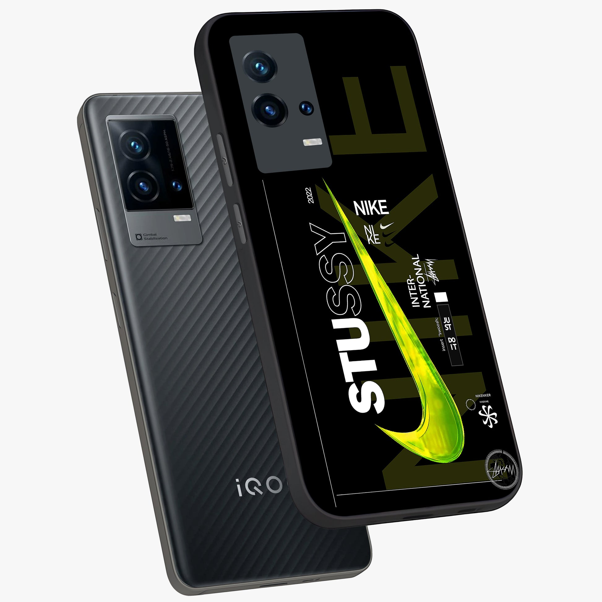 Neon Street Edition Glass Case displayed in angled mockup highlighting vibrant urban design with bold street aesthetic.