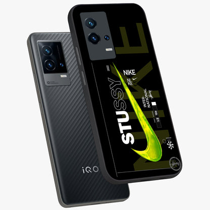 Neon Street Edition Glass Case displayed in angled mockup highlighting vibrant urban design with bold street aesthetic.