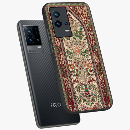 Persian Inspired Glass Case displayed in angled mockup highlighting intricate traditional design with elegant cultural aesthetic.