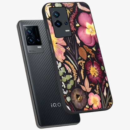 Petal Dream Tapestry Glass Case displayed in angled mockup highlighting decorative petal pattern with elegant botanical aesthetic.