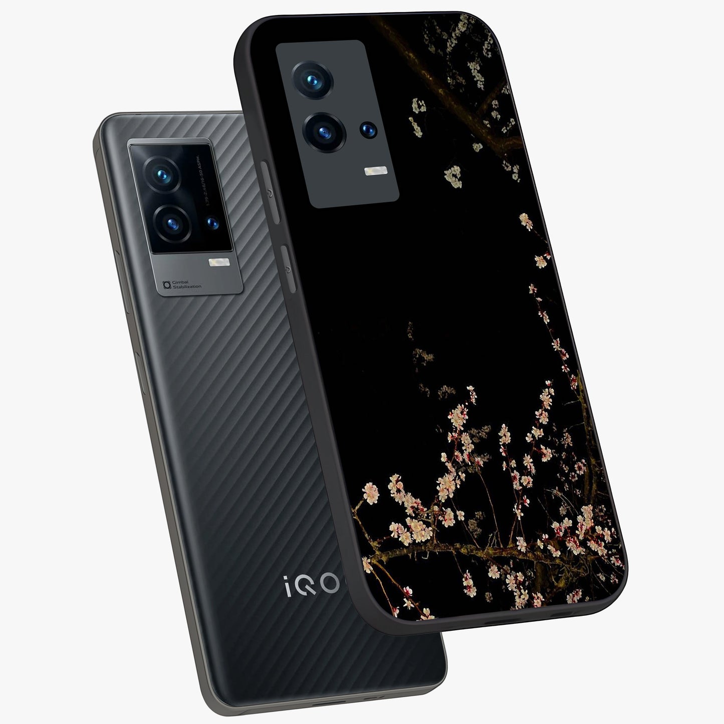 Petal Moon Light With Custom Name Glass Case displayed in angled mockup highlighting delicate petal design with custom name feature.