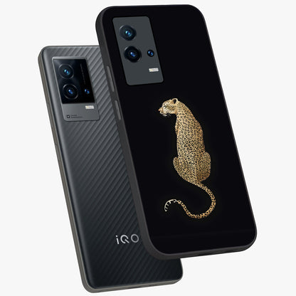 Regal Leopard Glass Case displayed in angled mockup highlighting powerful animal illustration with stylish wild aesthetic.