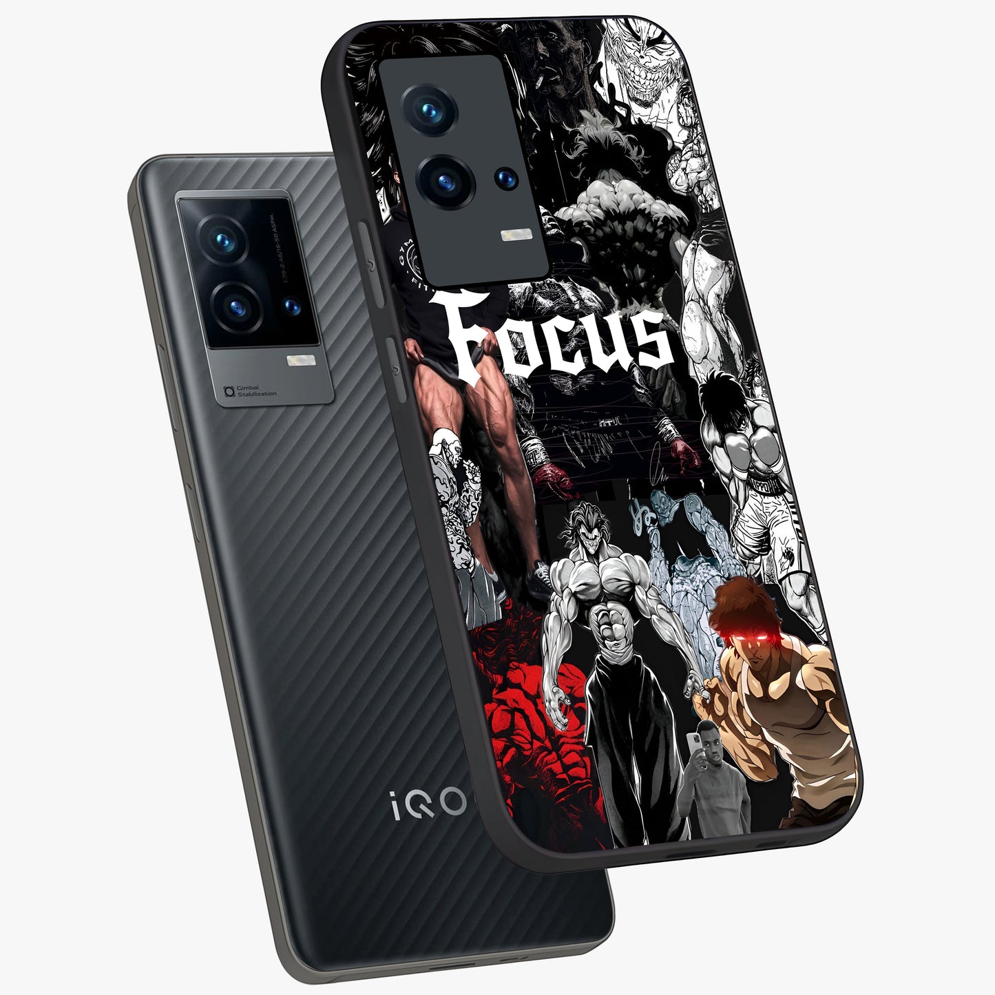 Relentless Power Focus Glass Case displayed in angled mockup highlighting bold statement design with modern aesthetic style.