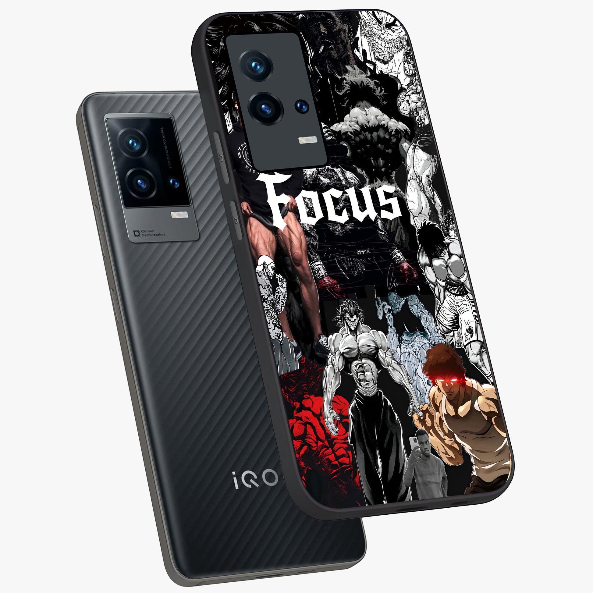 Relentless Power Focus Glass Case displayed in angled mockup highlighting bold statement design with modern aesthetic style.