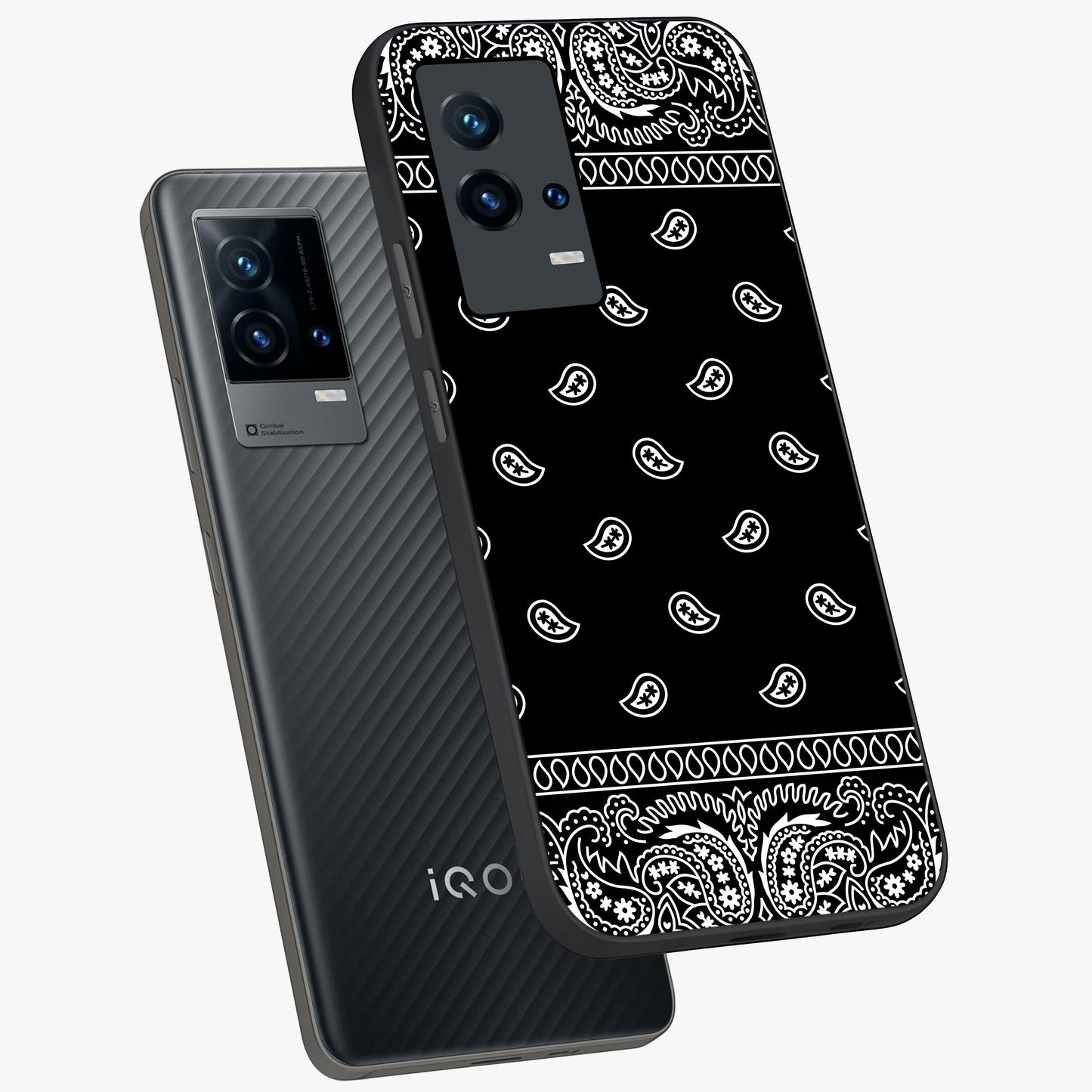 Retro Rebel Threads Glass Case displayed in angled mockup highlighting retro inspired graphic design with rebellious aesthetic.