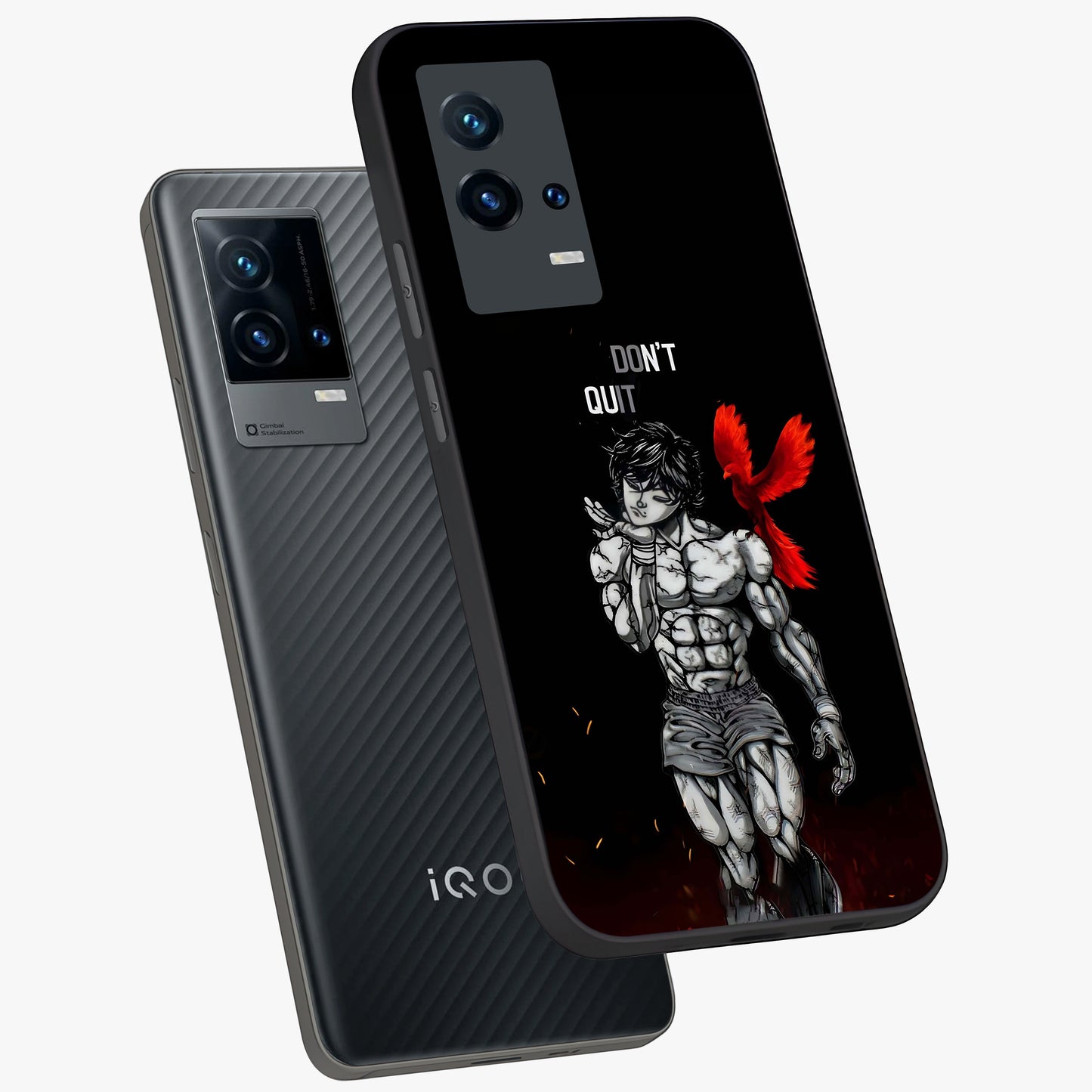 Rise Beyond Limits Glass Case displayed in angled mockup highlighting inspiring message design with modern aesthetic style.
