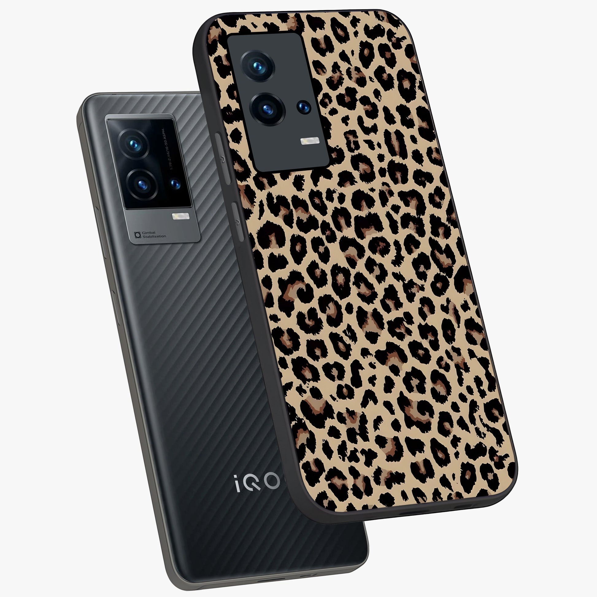 Savage Chic Pattern Glass Case displayed in angled mockup highlighting bold fashion inspired design with chic aesthetic.