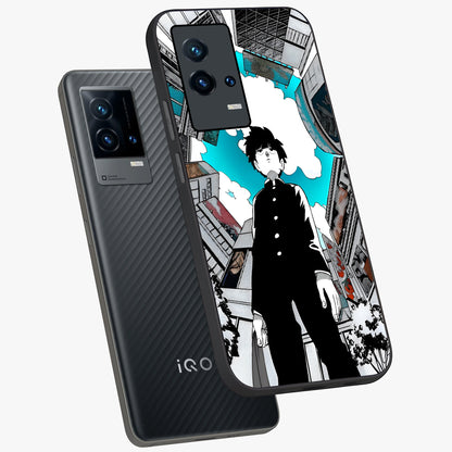 Silent Psychic Awakening Glass Case displayed in angled mockup highlighting spiritual awakening design with cosmic aesthetic.