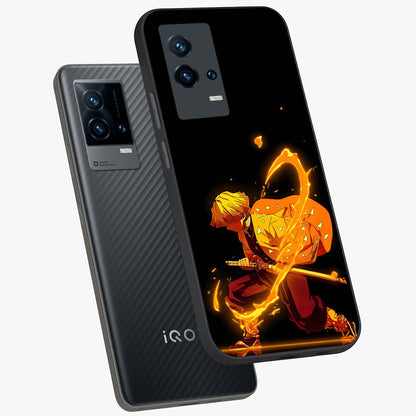 Thunder Flame Execution Glass Case displayed in angled mockup highlighting dramatic fire themed design with intense fantasy aesthetic.