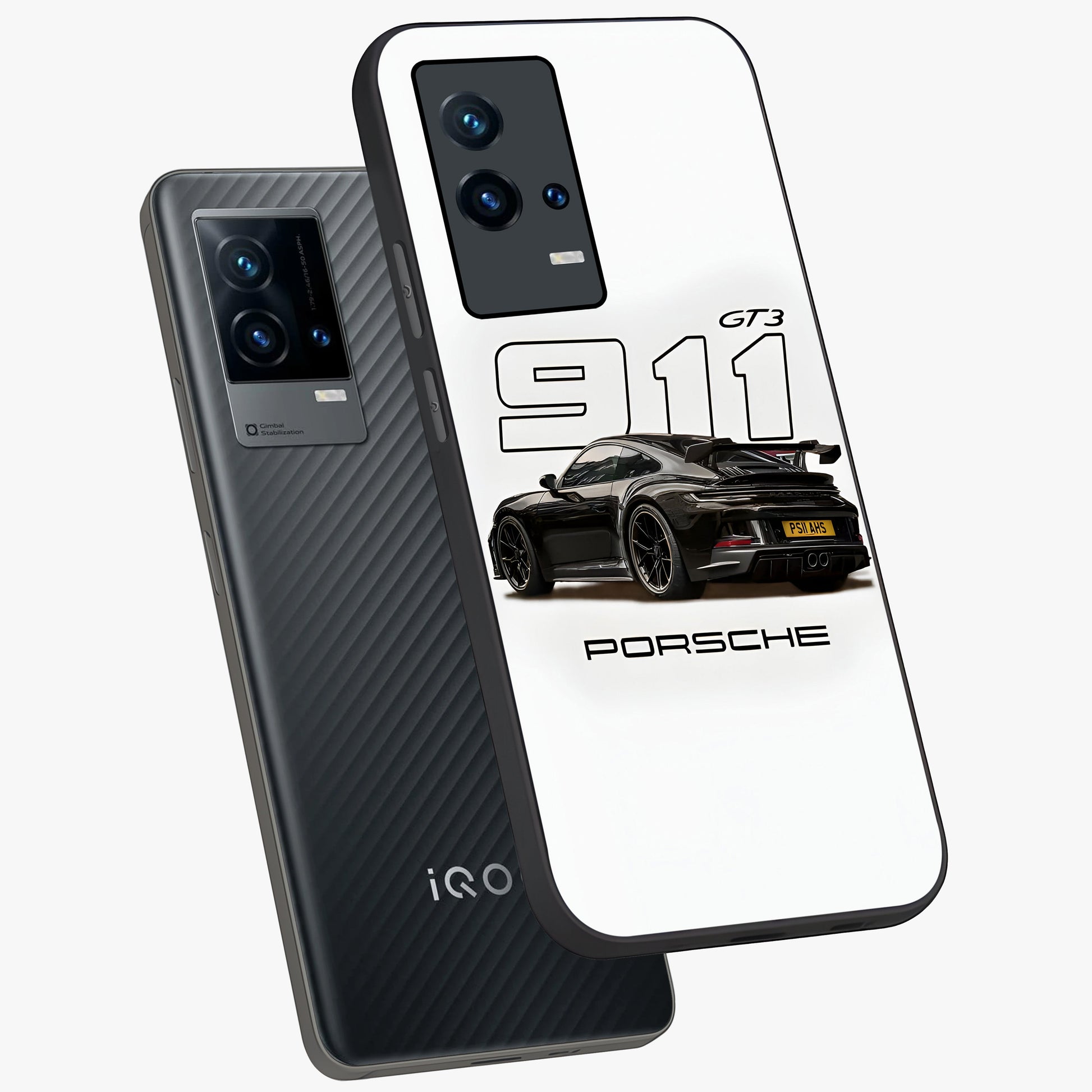 Turbo Legacy Icon Glass Case displayed in angled mockup highlighting dynamic automotive design with performance aesthetic.