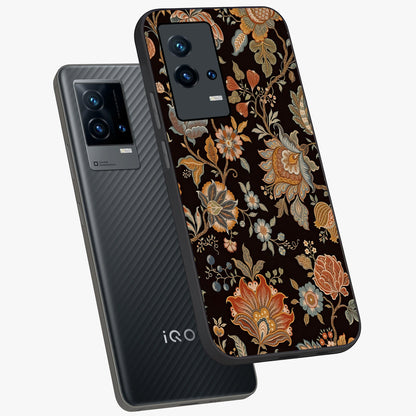 Vintage Floral Dream Glass Case displayed in angled mockup highlighting elegant vintage flower design with soft aesthetic style.
