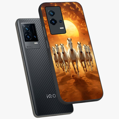 Wild Sunset Majesty Glass Case displayed in angled mockup highlighting vibrant sunset sky design with scenic aesthetic.