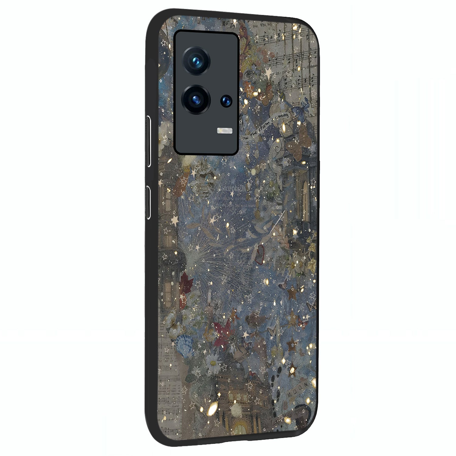 Aesthetic Astrolophia Glass Case upright view showcasing soft aesthetic theme with stylish modern look.