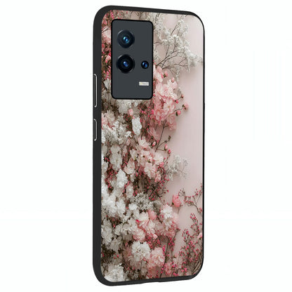 Blush Blossom Cloud Glass Case upright view showcasing calm floral cloud artwork with gentle dreamy theme.