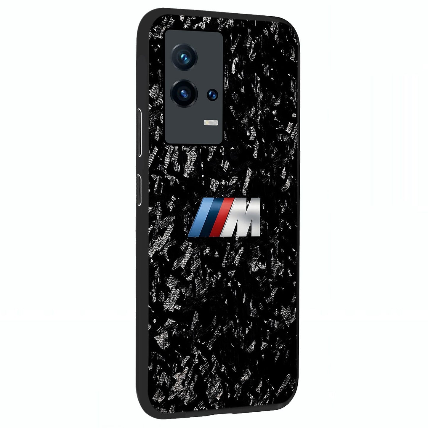 Carbon Speed Mark Glass Case upright view showcasing modern carbon speed graphic with bold automotive theme.