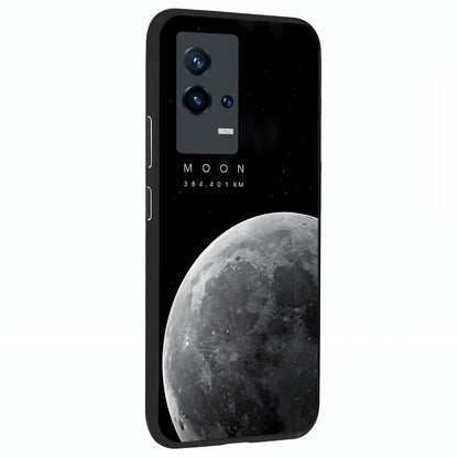 Cosmic Moon Glow Glass Case upright view showcasing luminous moon illustration with dreamy cosmic style.