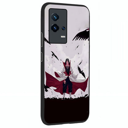 Crimson Crow Ascension Glass Case upright view showcasing dramatic crow artwork with bold gothic theme.