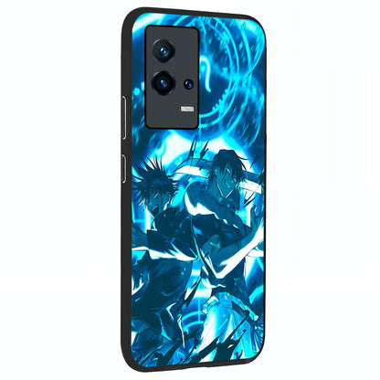 Cursed Energy Clash Glass Case upright view showcasing dramatic clash artwork with bold supernatural theme.