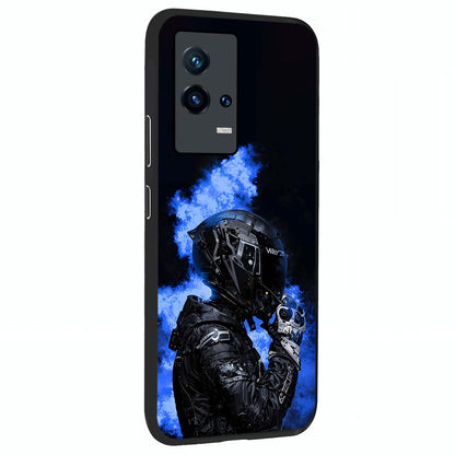 Cyber Sentinel Protocol Glass Case upright view showcasing advanced cyber sentinel artwork with futuristic tech theme.