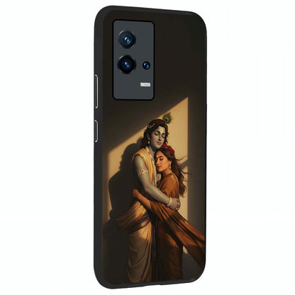 Divine Eternal Love Glass Case upright view showcasing graceful spiritual artwork with eternal love theme.