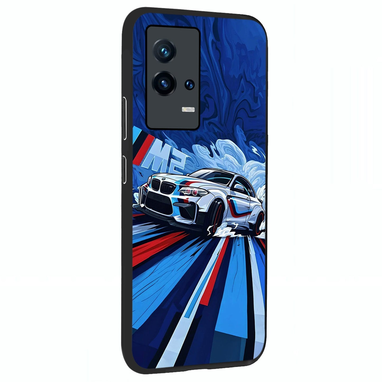 Drift Power Rush Glass Case upright view showcasing high speed racing artwork with bold automotive theme.