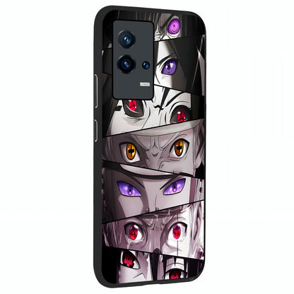 Eyes of Destiny Glass Case upright view showcasing symbolic eye artwork with dramatic artistic theme.