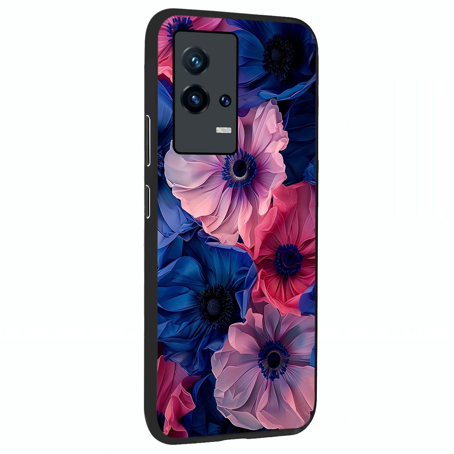 Flower Paper Art Pattern Glass Case upright view showcasing decorative paper floral artwork with creative craft style.