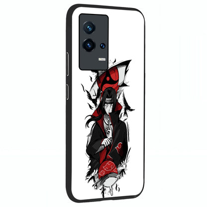 Itachi Limited Edition Naruto Anime Glass Case upright view showcasing intense anime artwork with powerful character theme.