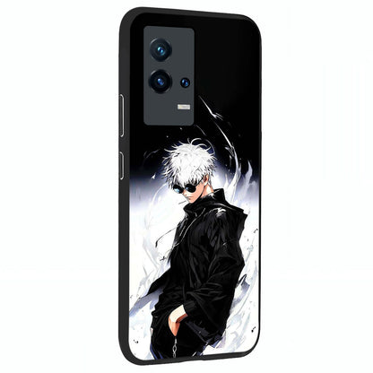 Limitless Shadow King Glass Case upright view showcasing bold shadow warrior artwork with epic fantasy theme.