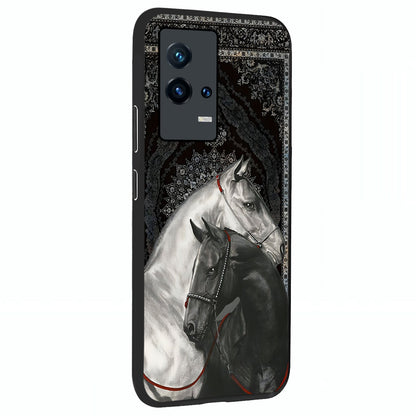 Majestic Ride Legacy Glass Case upright view showcasing dynamic ride inspired artwork with modern automotive theme.