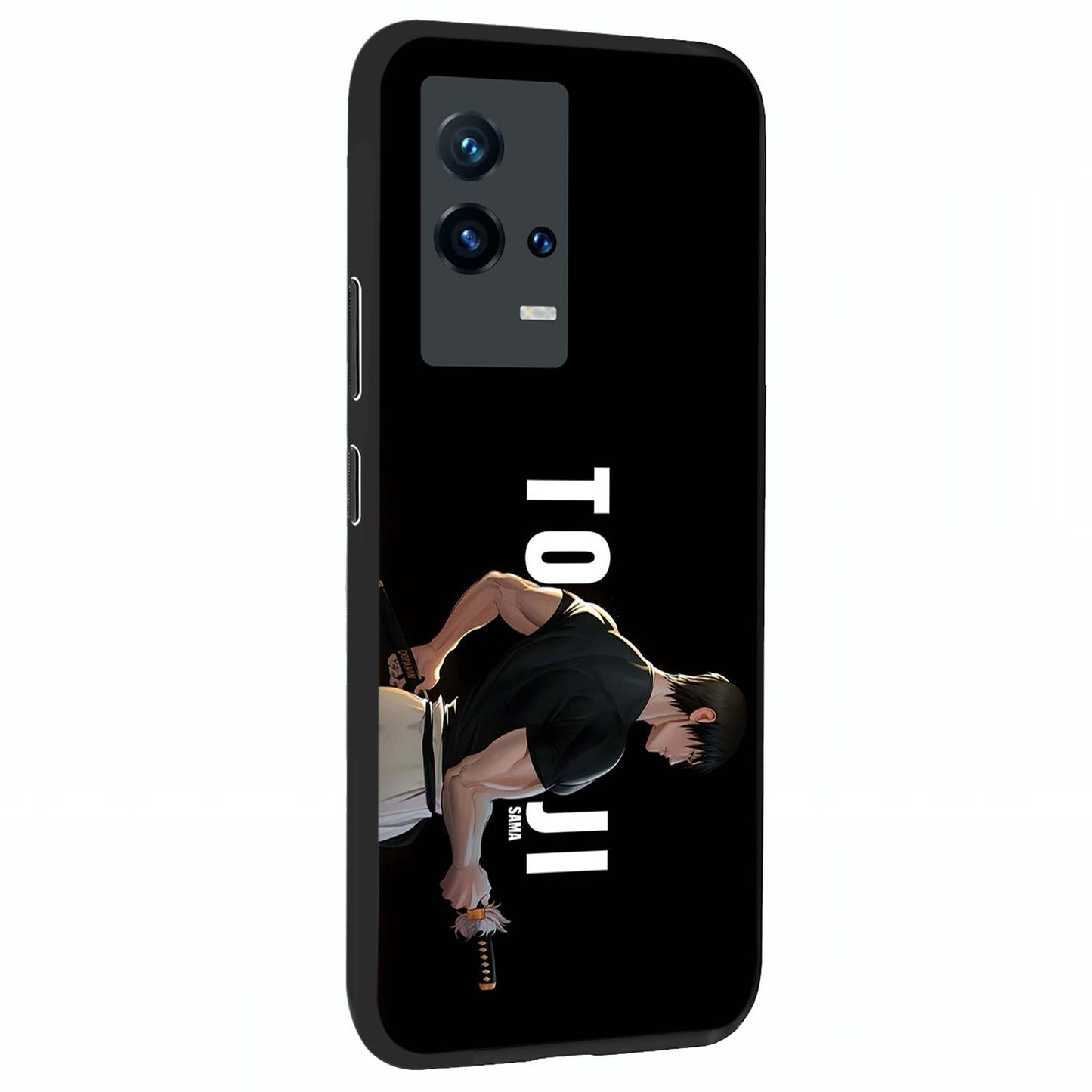 Midnight Blade Resolve Glass Case upright view showcasing intense warrior artwork with midnight battle theme.