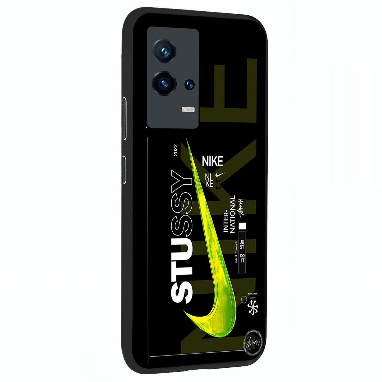 Neon Street Edition Glass Case upright view showcasing colorful neon artwork with modern street culture theme.