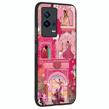 Pink Palace Muse Glass Case upright view showcasing artistic palace artwork with graceful royal theme.