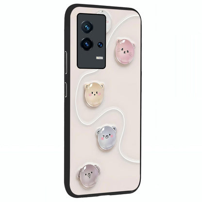 Puffy Face Parade Glass Case upright view showcasing adorable character artwork with cheerful animated theme.