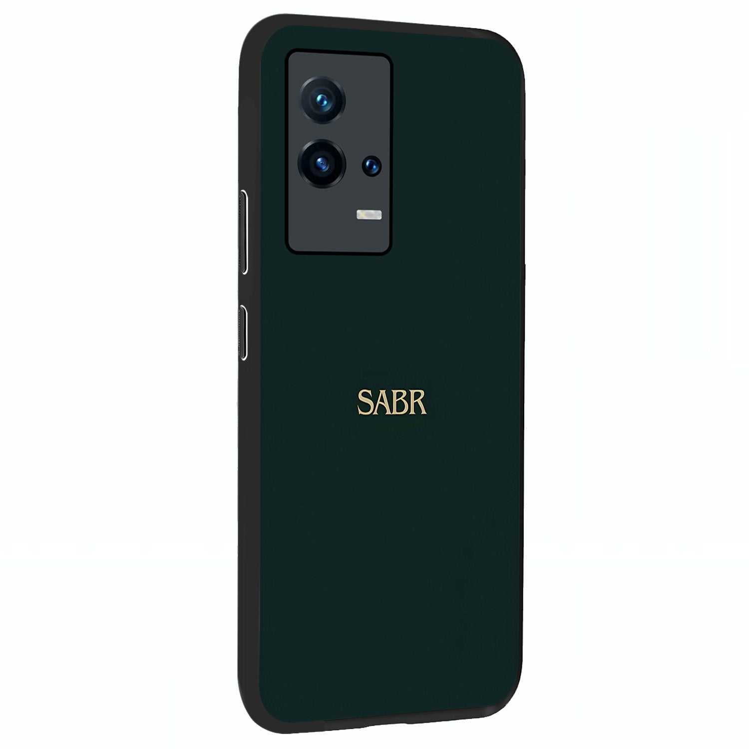 Sabr Minimal Patience Glass Case upright view showcasing calm minimalist artwork with motivational patience theme.