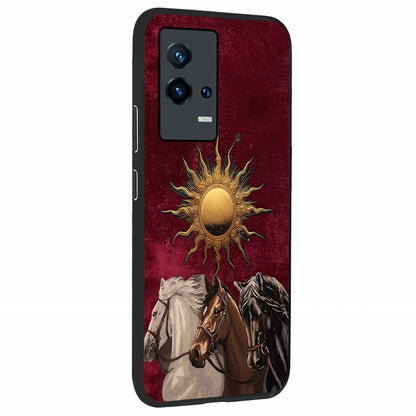 Solar Riders Glass Case upright view showcasing energetic rider artwork with bold adventure theme.