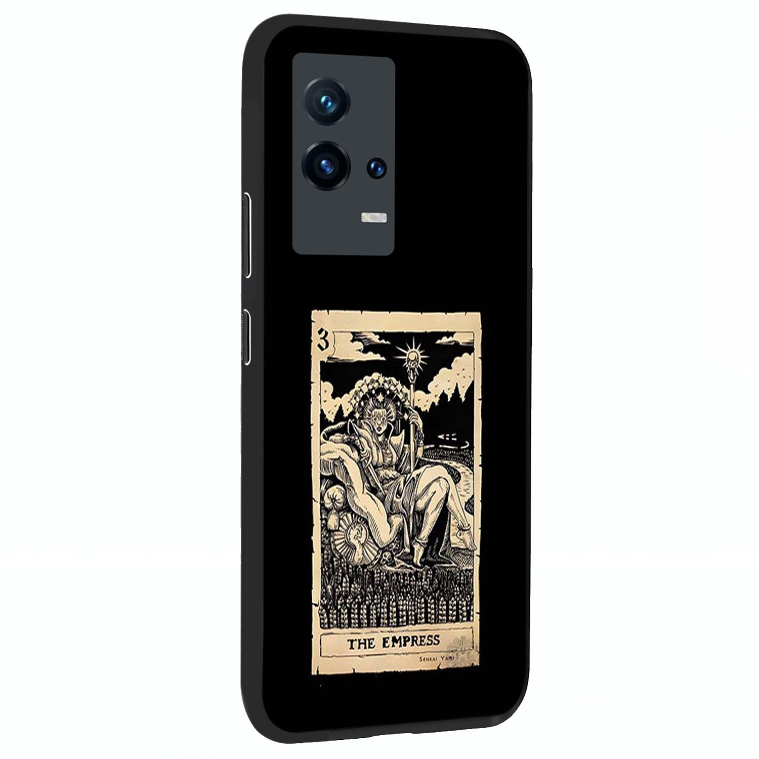 The Empress Glass Case upright view showcasing powerful empress themed artwork with luxurious artistic theme.