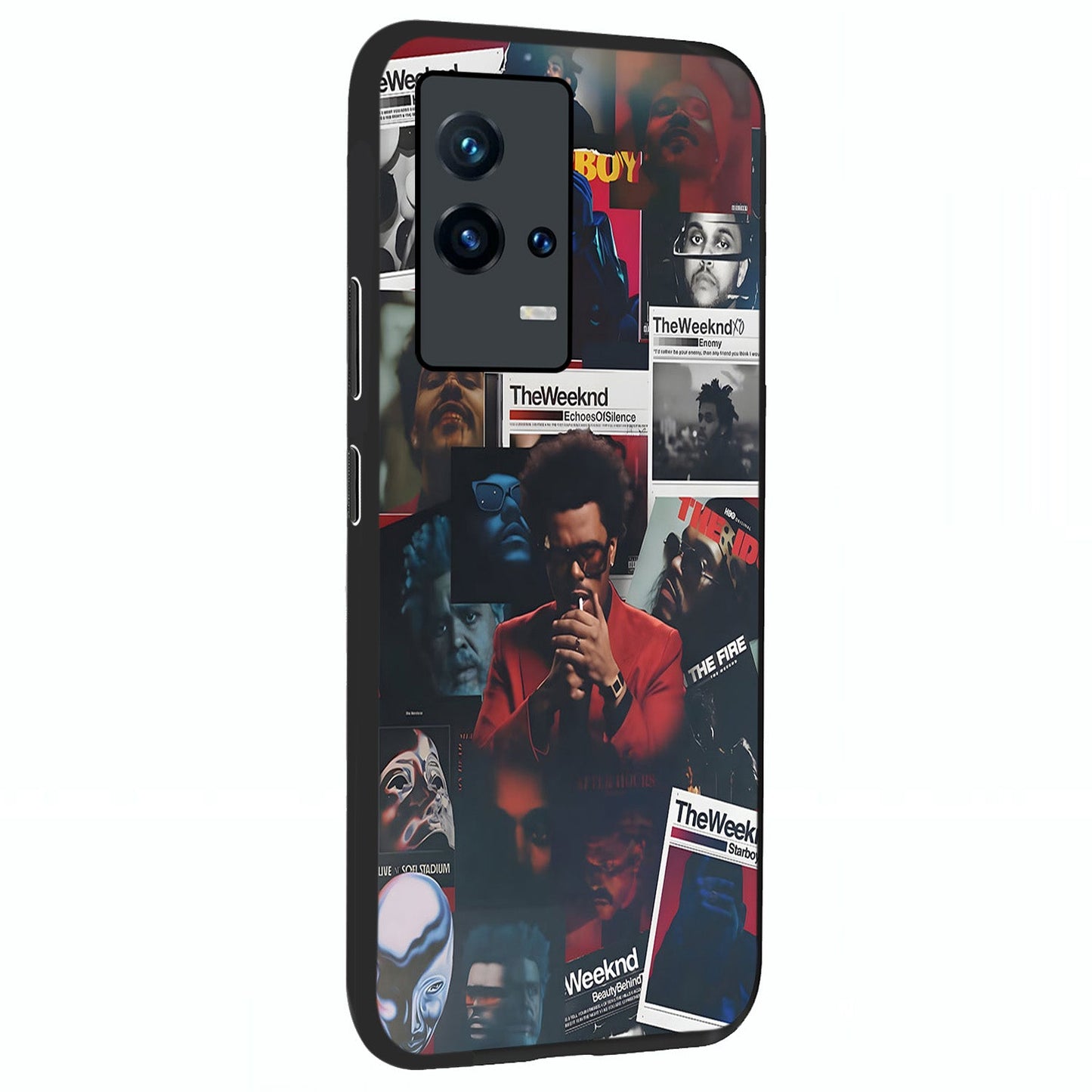 The Weeknd Glass Case upright view showcasing bold music themed artwork with contemporary artistic style.
