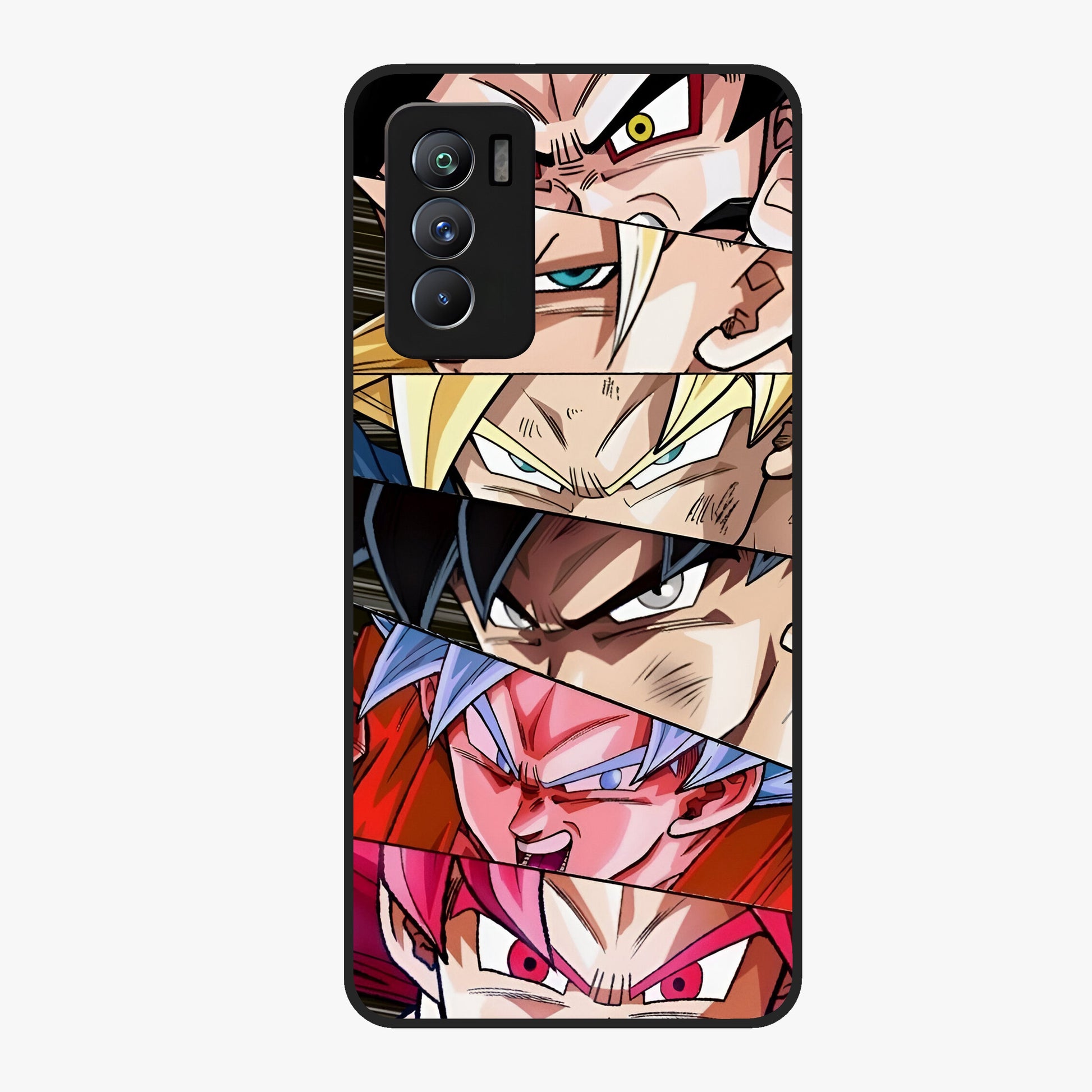 Anime Character Glass Case showing flat back view with vibrant anime artwork and glossy glass finish.
