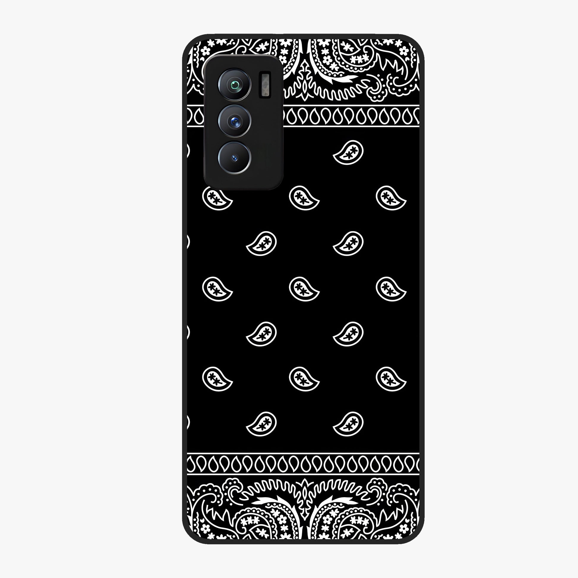 Retro Rebel Threads Glass Case showing flat back view with vintage street style artwork and glossy glass finish.